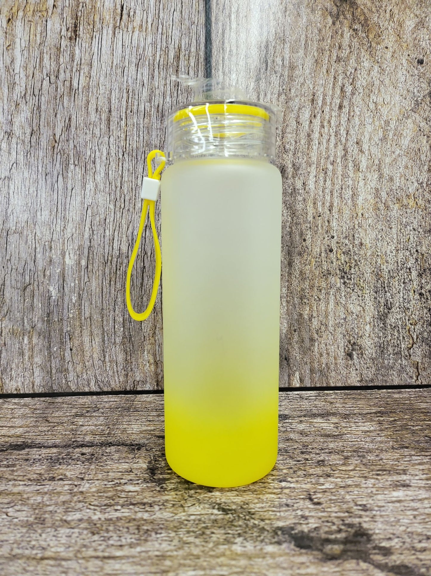 16oz Glass Ombre Frosted Colored Screw Cap