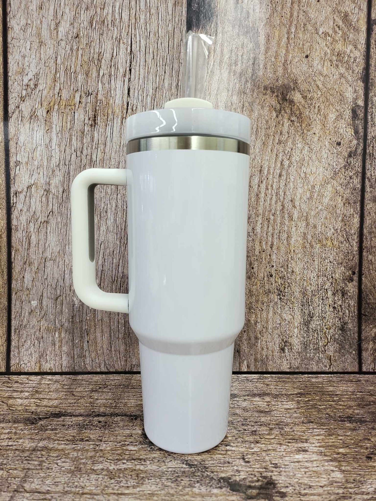 40oz Sublimation White Tumbler