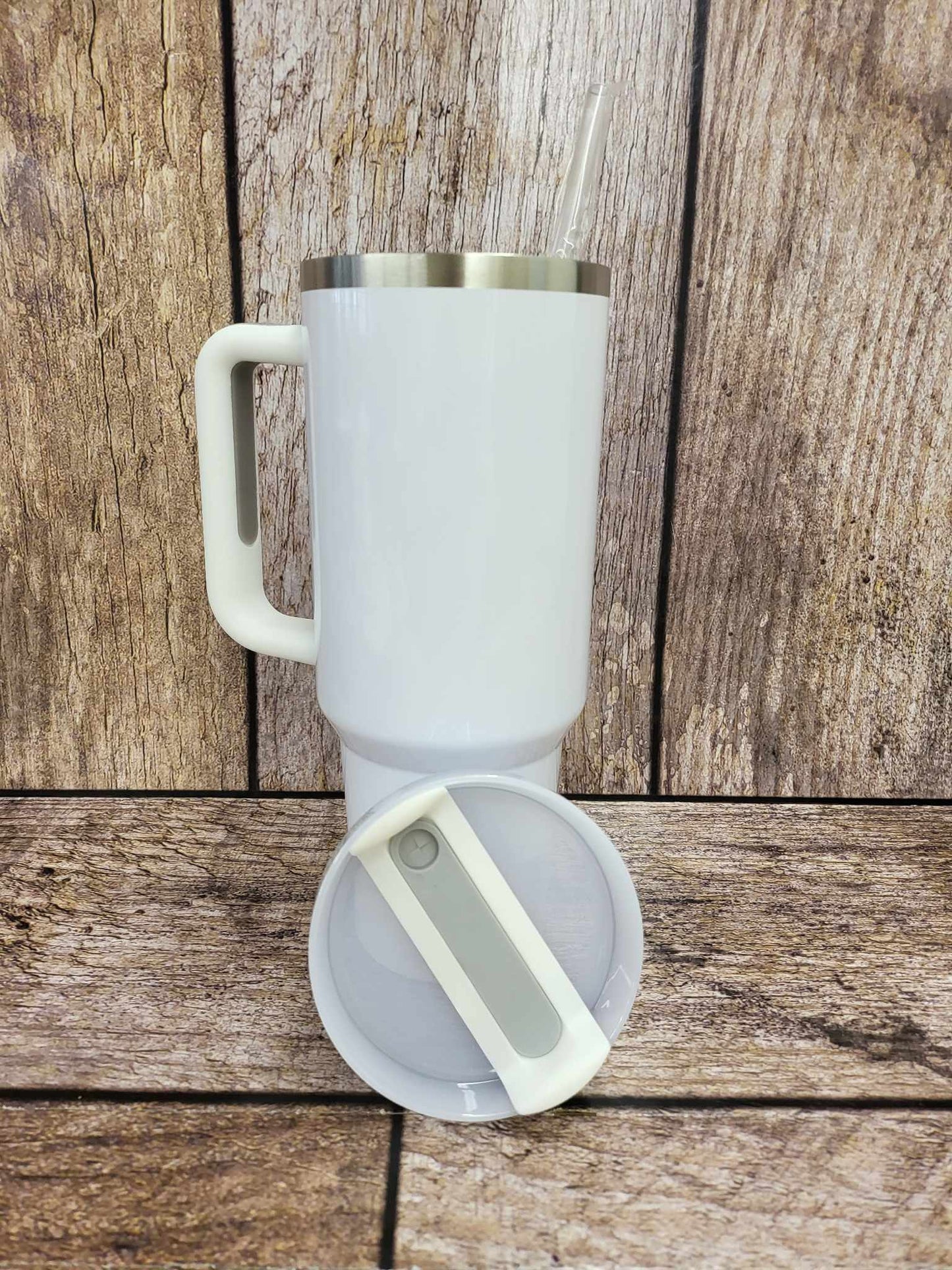 40oz Sublimation White Tumbler
