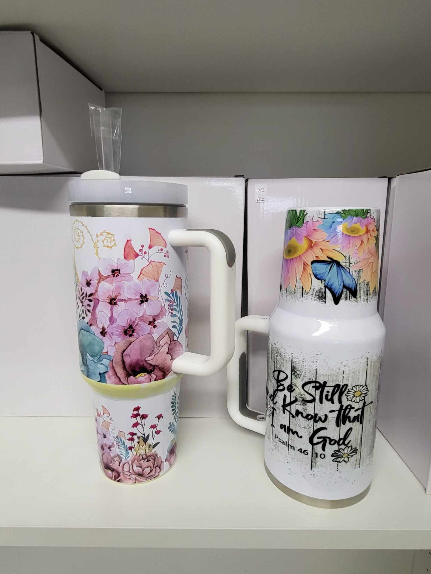40oz Sublimation White Tumbler