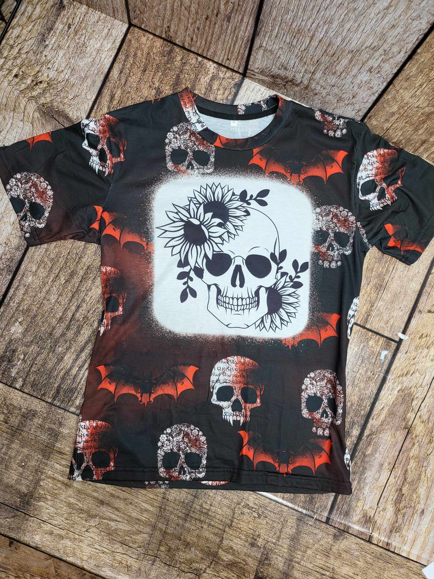 White Skull Sublimation T-shirt