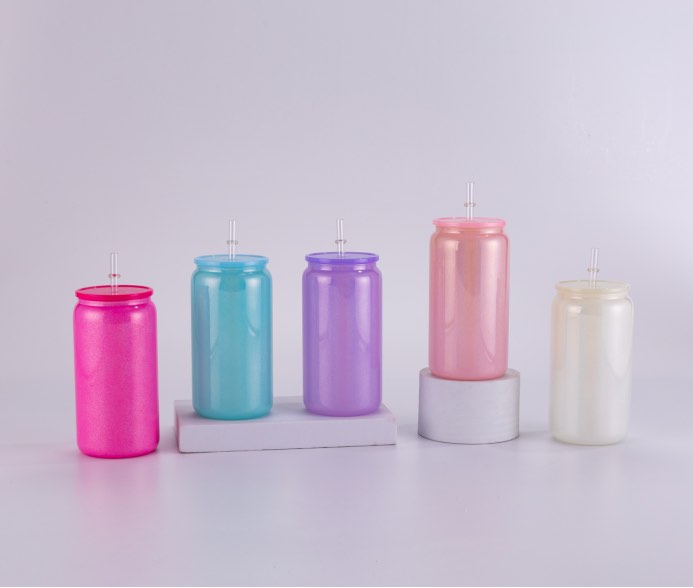16oz Shimmer Glass tumblers