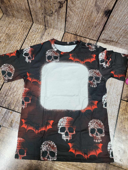 White Skull Sublimation T-shirt