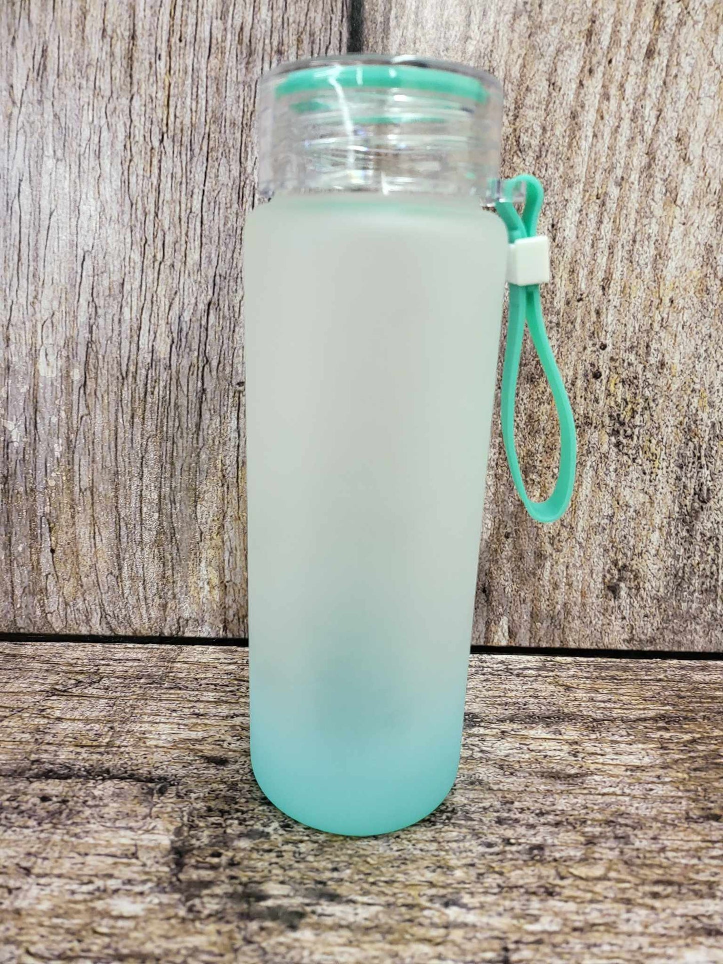 16oz Glass Ombre Frosted Colored Screw Cap