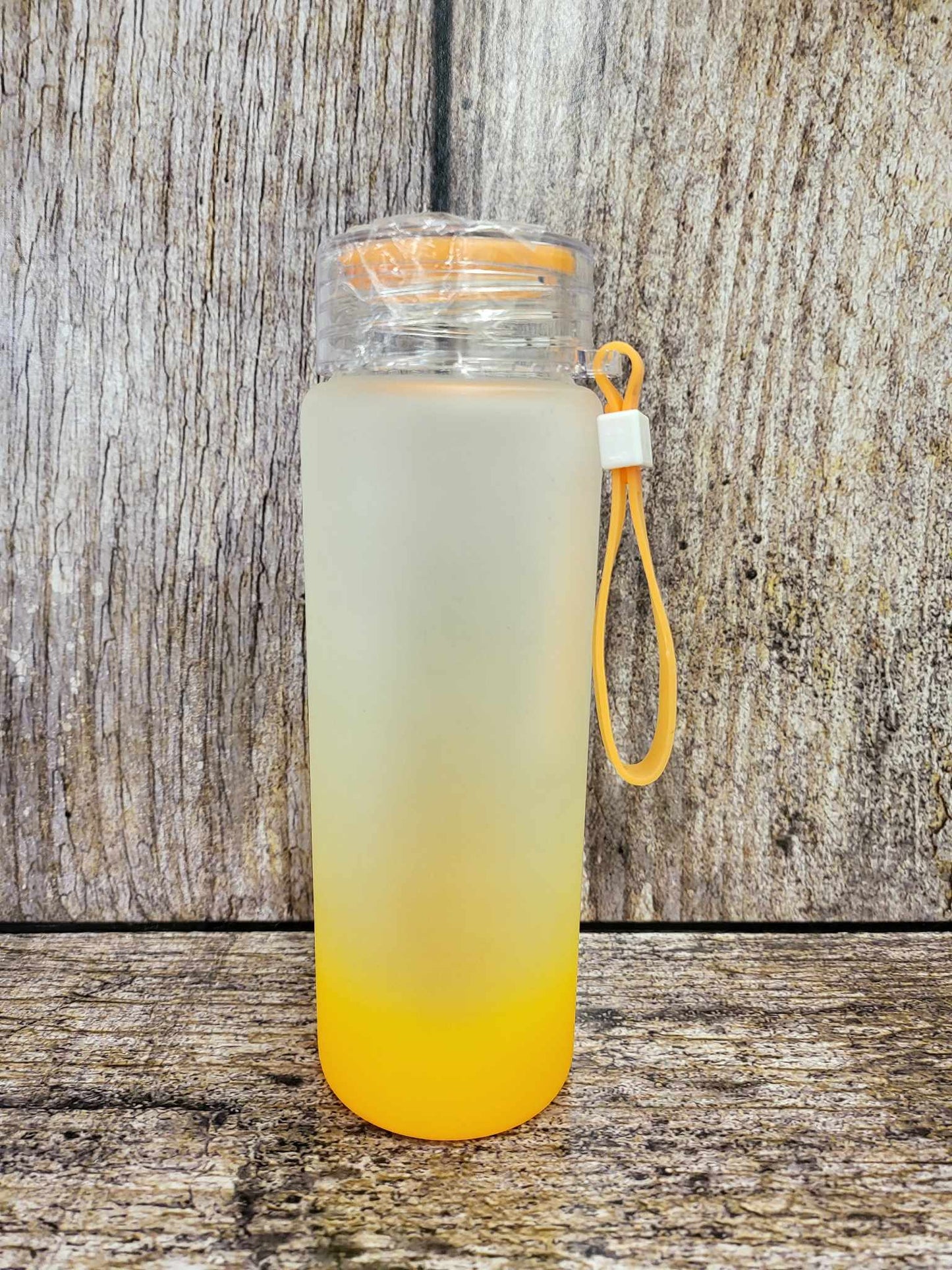 16oz Glass Ombre Frosted Colored Screw Cap