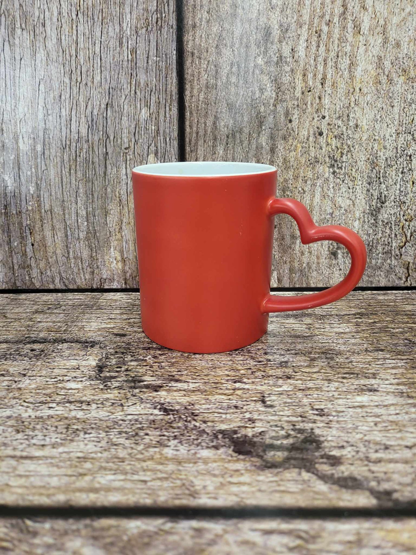 11oz Heat changing Mug with Heart Handle