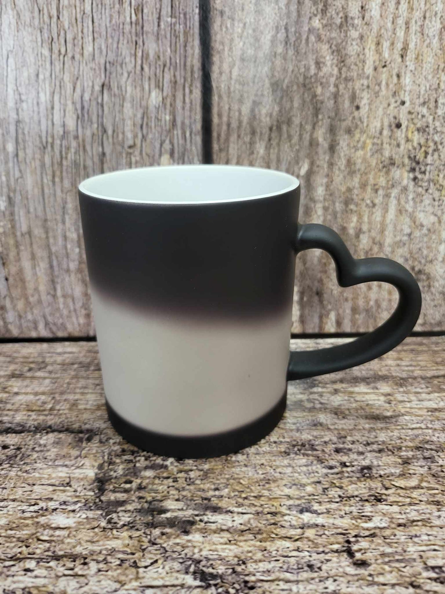 11oz Heat changing Mug with Heart Handle