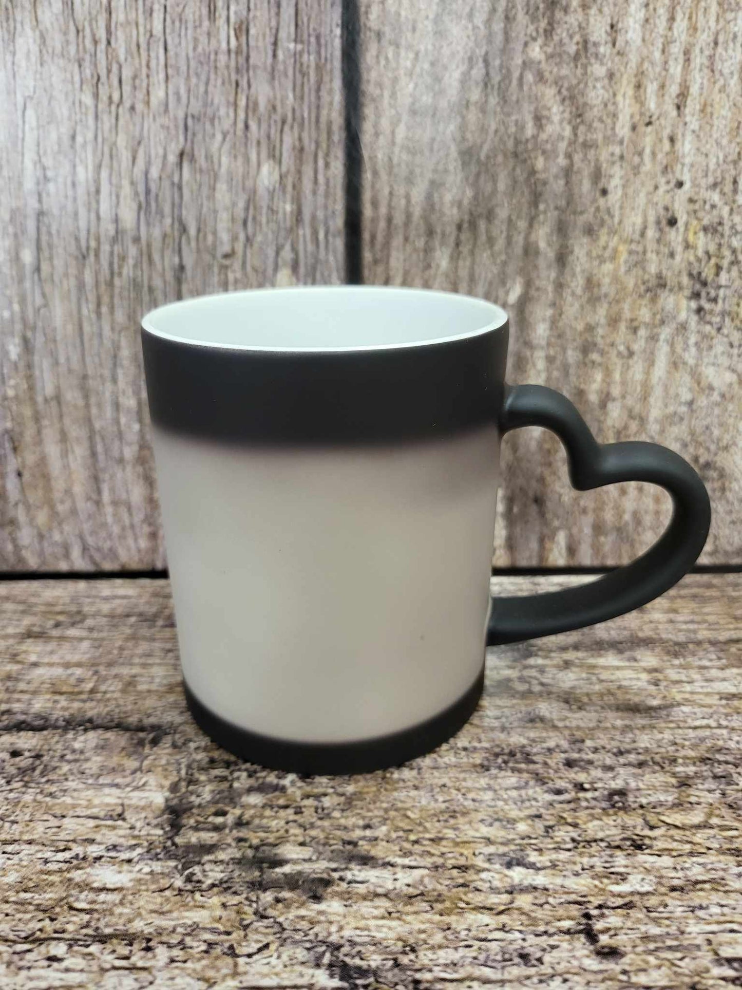 11oz Heat changing Mug with Heart Handle