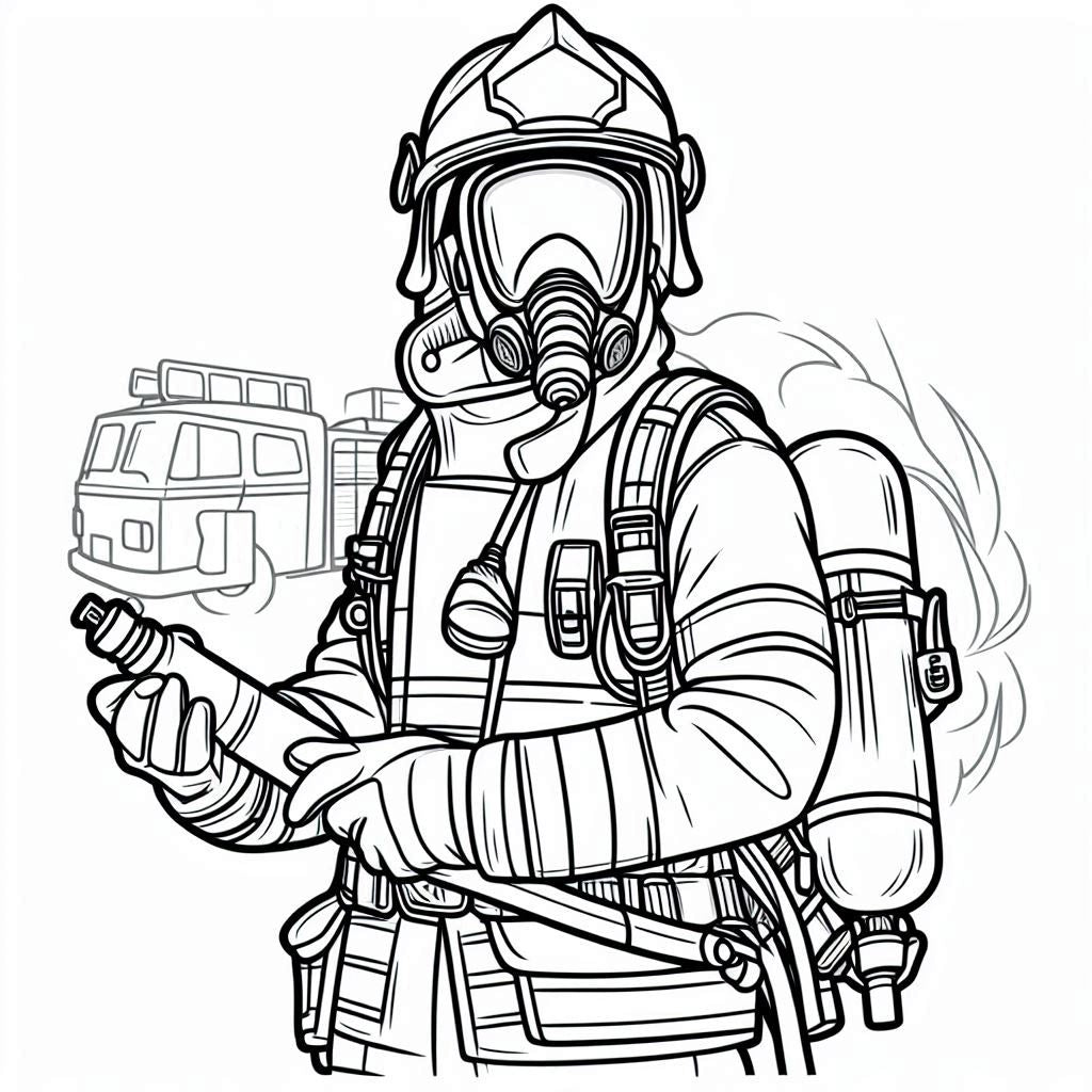 First Responders Coloring Book Pages - Digital Download