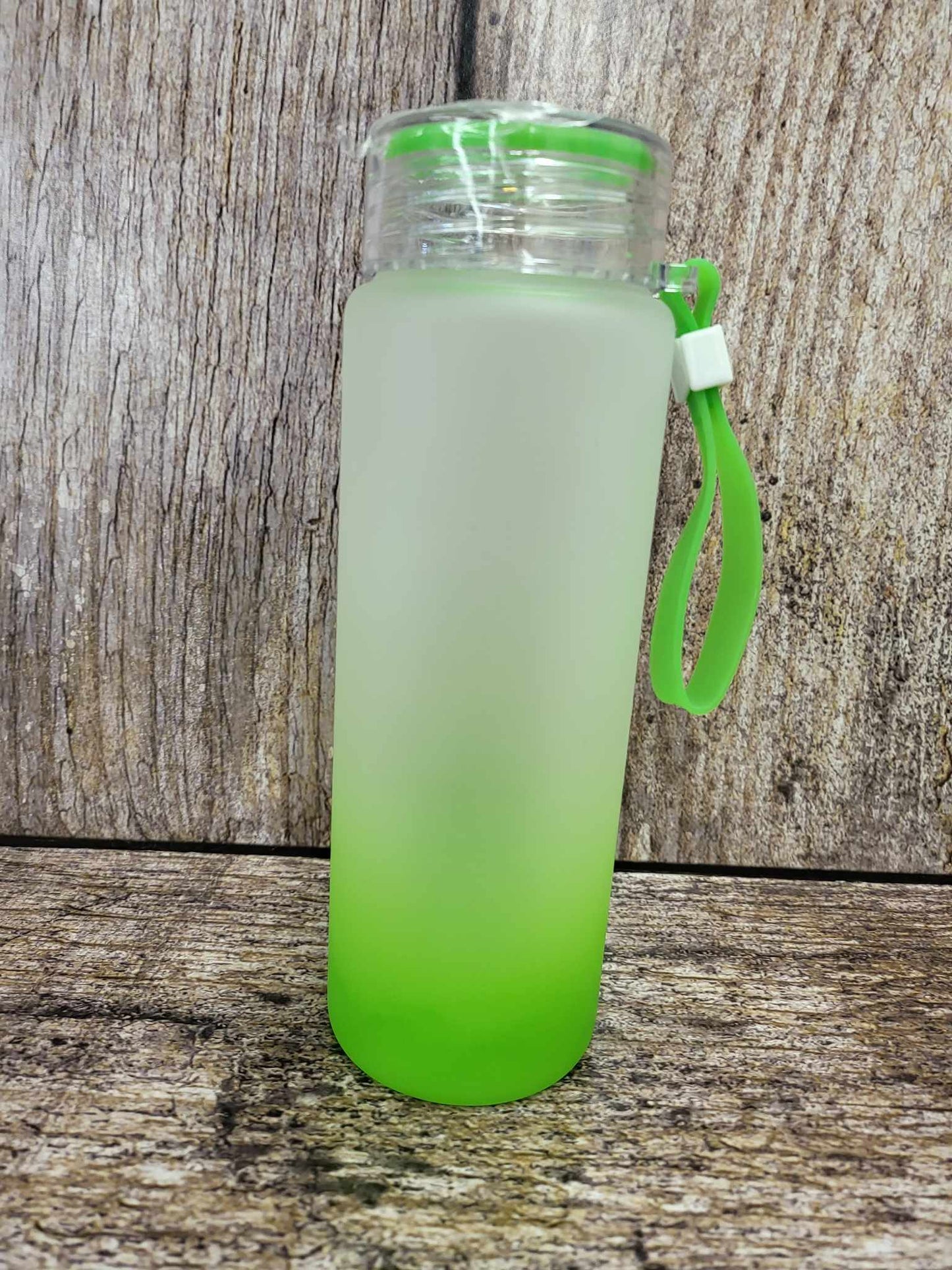 16oz Glass Ombre Frosted Colored Screw Cap