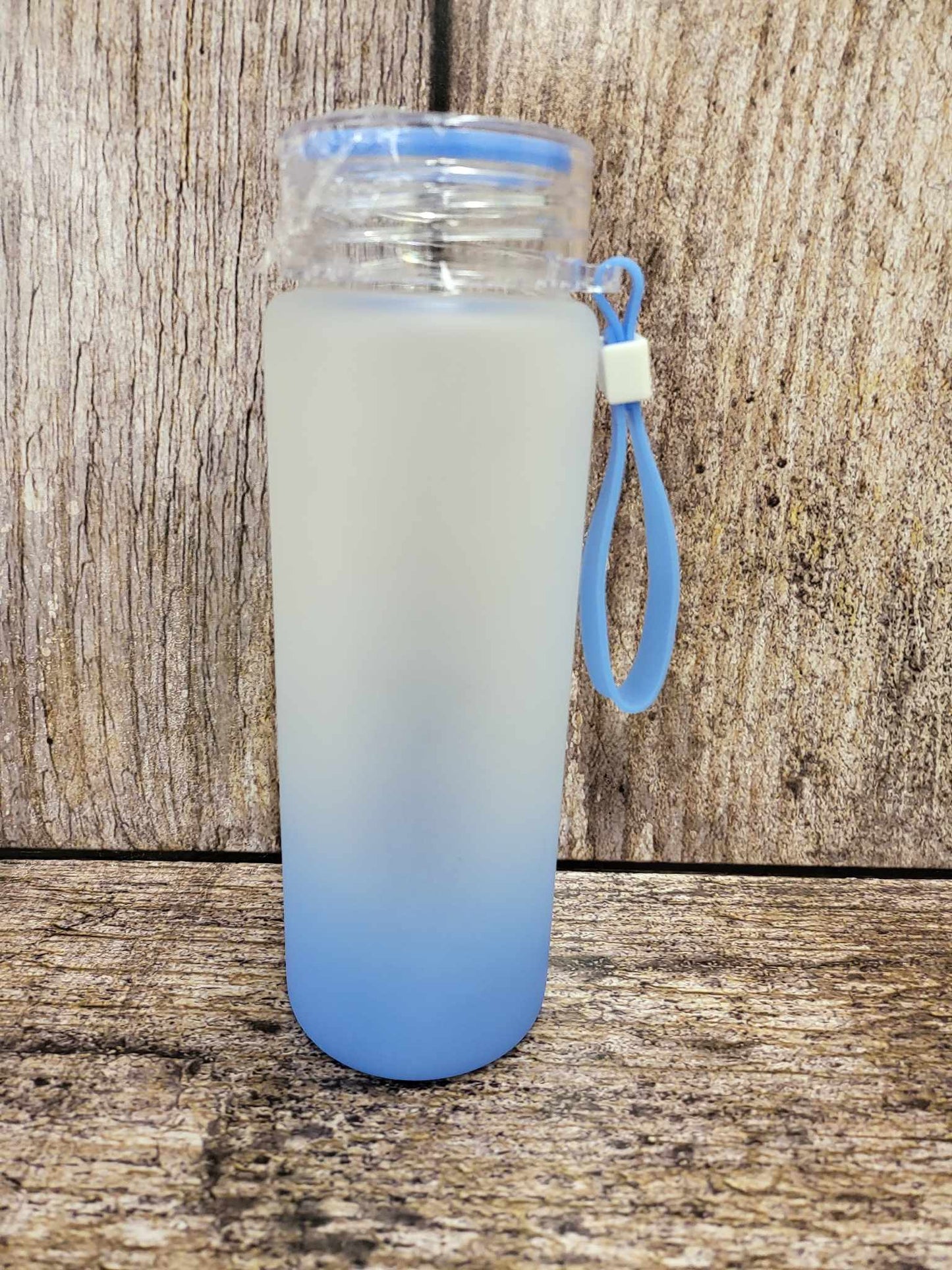 16oz Glass Ombre Frosted Colored Screw Cap